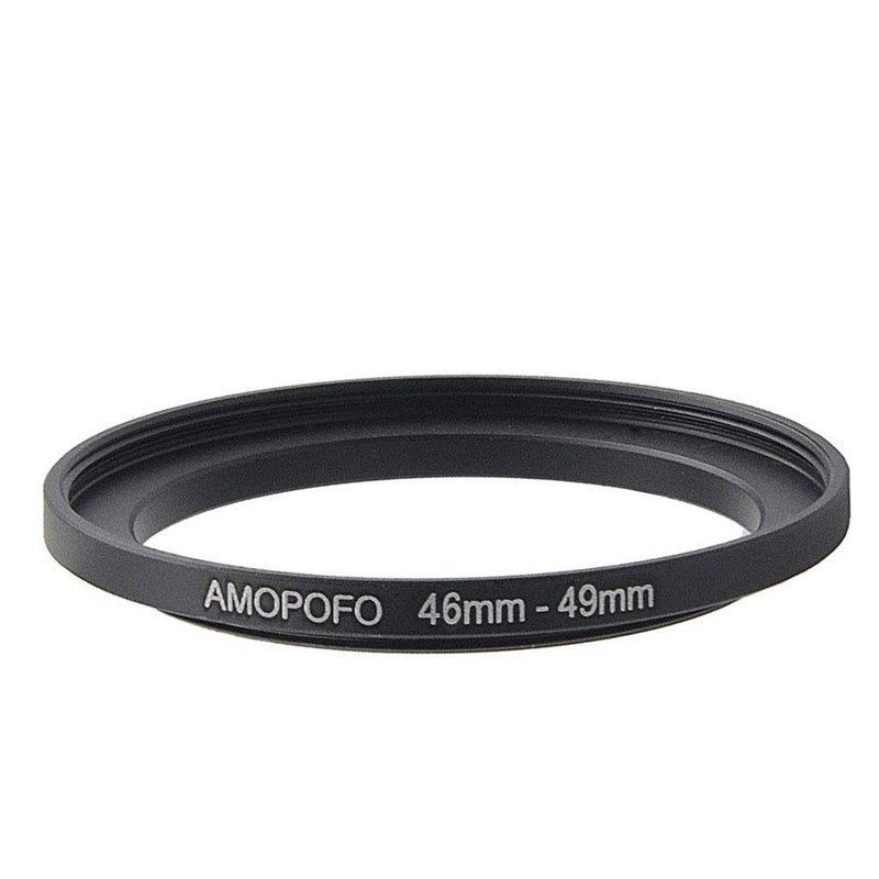 Amopofo 46mm to 49mm Metal Step Up Ring Adapter for Canon,for Nikon,for Sony,for Fuji, Camera Lenses & UV,ND,CPL Camera Filters, Made from CNC Machined Space Aluminum with Matte Black Electroplated Finish - Image 4